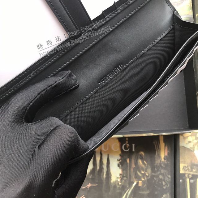 Gucci包 古馳錢包 408836黑pvc 標誌性織帶 高端品質男士西裝夾 Gucci男錢包  gudj1296